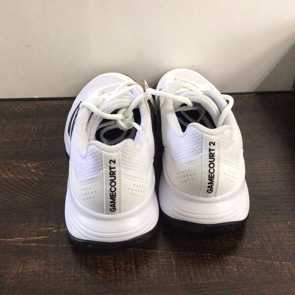 Adidas Mens Game Court 2 Tennis Shoes White Black Size 8 Court Shoes New - Picture 3 of 6